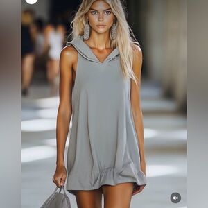 Elegant Gray Mini Dress